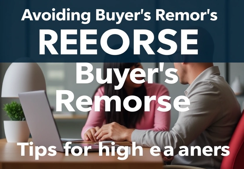 Representação visual de Avoiding Buyer’s Remorse: Smart Spending Tips for High Earners